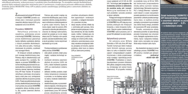 Sigmatec Dealcohilsation System In Agroindustry Quarterly